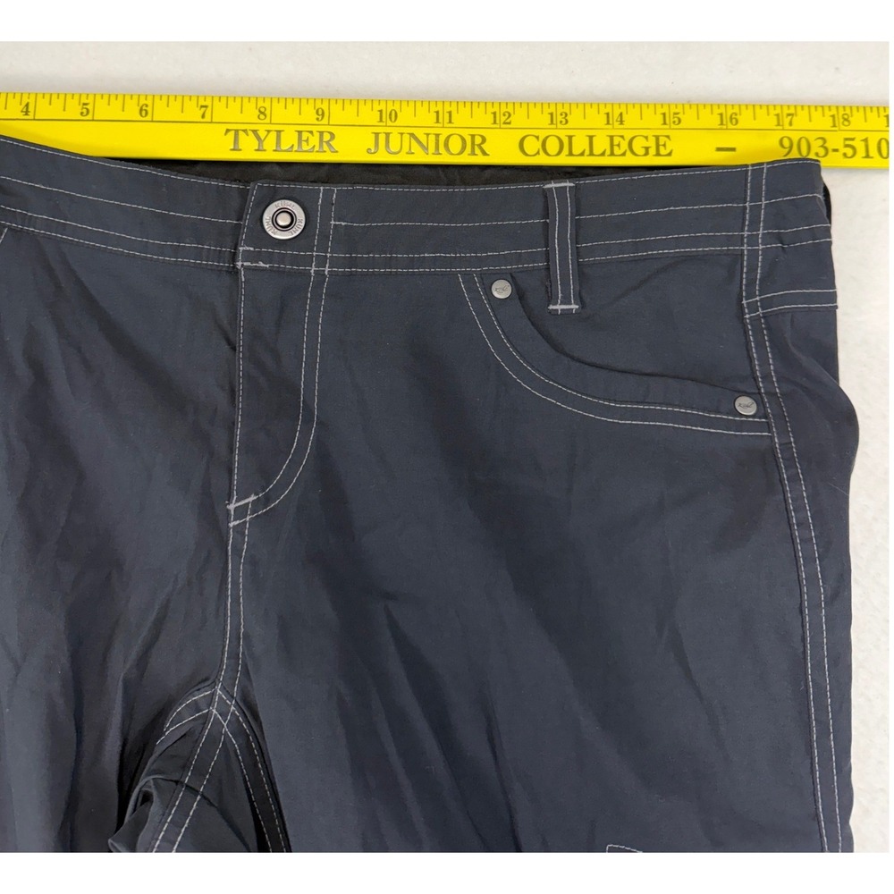 Kuhl Womens Convertible Hiking Pants Black Zip Off at Knee Cargo Size 14 REG - Picture 3 of 8